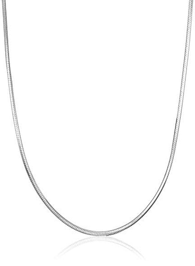 BQfife 925 Sterling Silver Snake Chain Necklace Pendant Adjustable Snake Lovely Chain Necklace Hypoallergenic Gift For Women -20